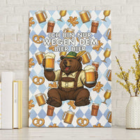 Funny Beer Oktoberfest Canvas Wall Art Ich Bin Nur Wegen Dem Bier Hier - Wonder Print Shop
