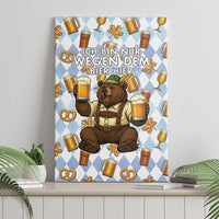 Funny Beer Oktoberfest Canvas Wall Art Ich Bin Nur Wegen Dem Bier Hier - Wonder Print Shop
