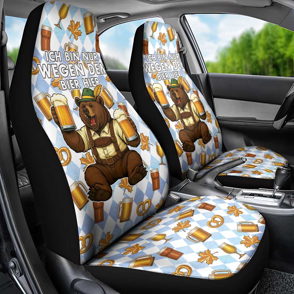 Funny Beer Oktoberfest Car Seat Cover Ich Bin Nur Wegen Dem Bier Hier - Wonder Print Shop