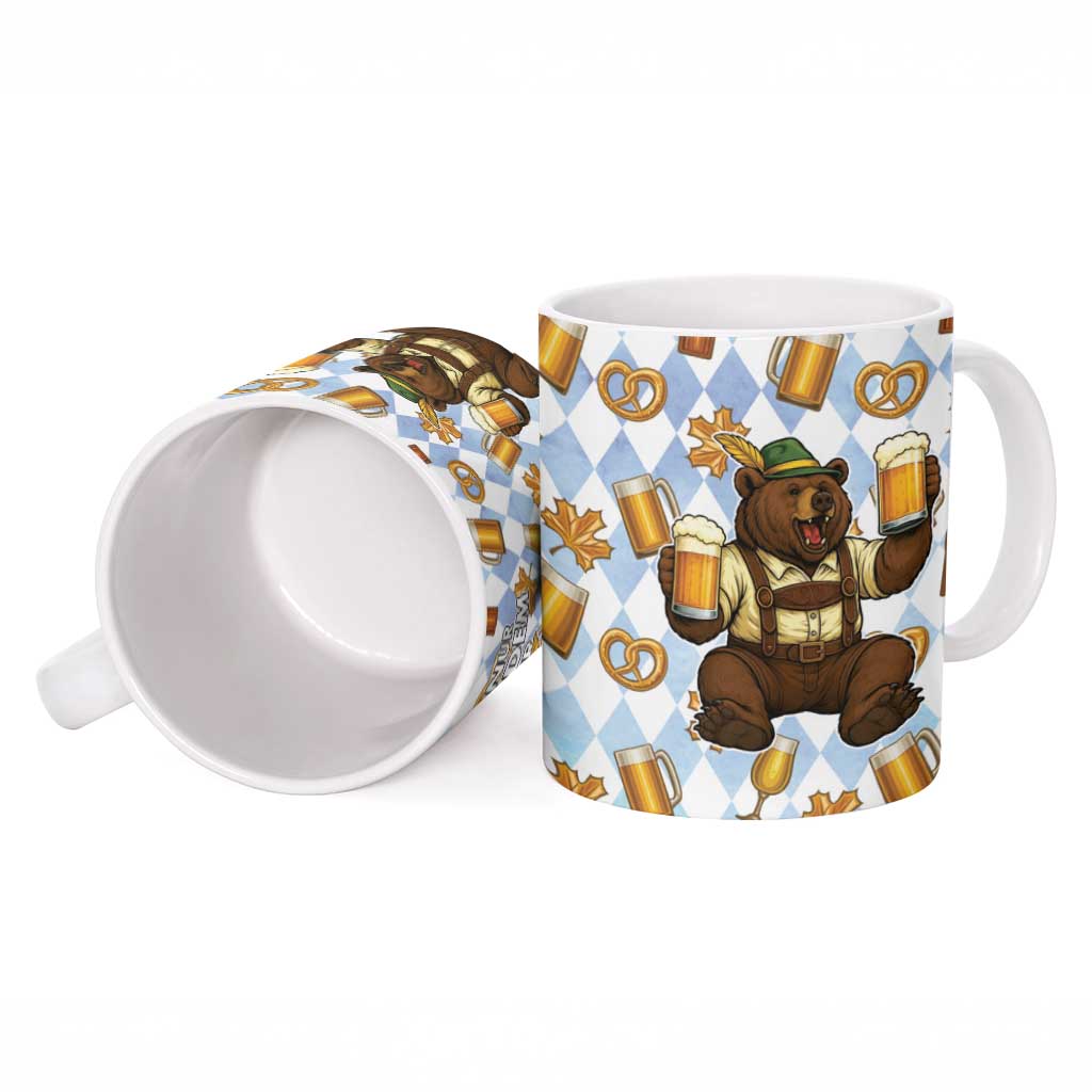 Funny Beer Oktoberfest Ceramic Mug Ich Bin Nur Wegen Dem Bier Hier - Wonder Print Shop