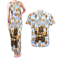 Funny Beer Oktoberfest Couples Matching Tank Maxi Dress and Hawaiian Shirt Ich Bin Nur Wegen Dem Bier Hier - Wonder Print Shop