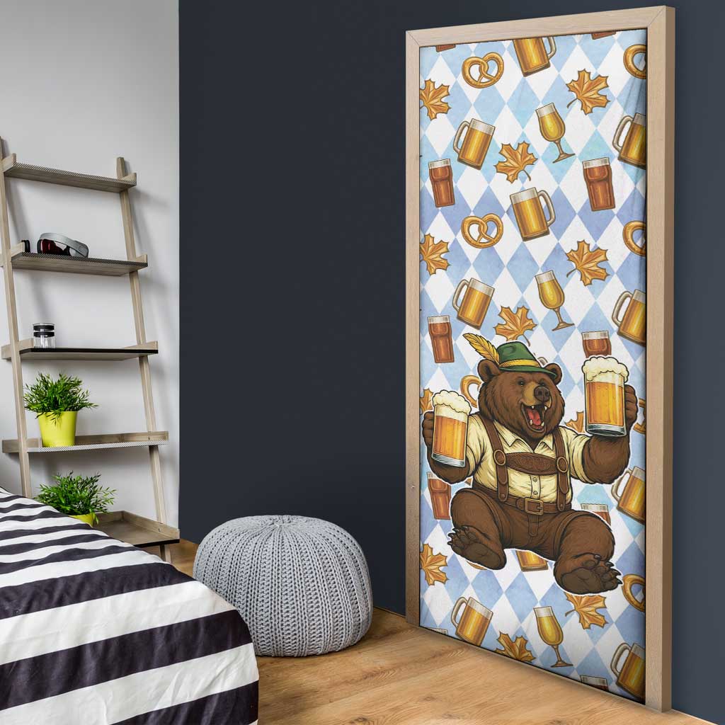 Funny Beer Oktoberfest Door Cover Ich Bin Nur Wegen Dem Bier Hier - Wonder Print Shop