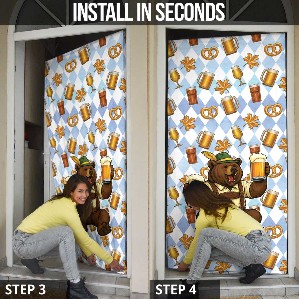 Funny Beer Oktoberfest Door Cover Ich Bin Nur Wegen Dem Bier Hier - Wonder Print Shop