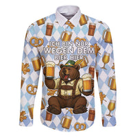 Funny Beer Oktoberfest Family Matching Puletasi and Hawaiian Shirt Ich Bin Nur Wegen Dem Bier Hier - Wonder Print Shop