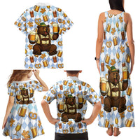 Funny Beer Oktoberfest Family Matching Tank Maxi Dress and Hawaiian Shirt Ich Bin Nur Wegen Dem Bier Hier - Wonder Print Shop
