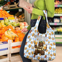 Funny Beer Oktoberfest Grocery Bag Ich Bin Nur Wegen Dem Bier Hier - Wonder Print Shop