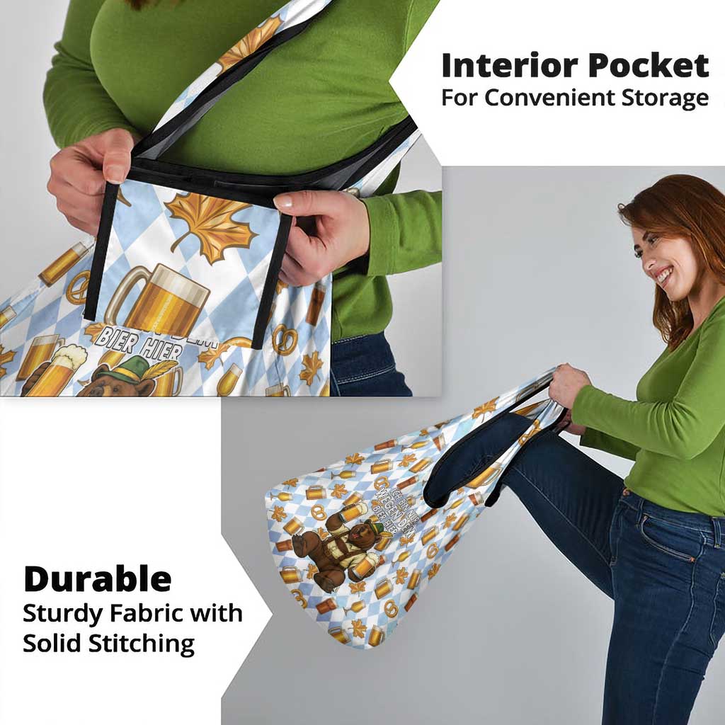 Funny Beer Oktoberfest Grocery Bag Ich Bin Nur Wegen Dem Bier Hier - Wonder Print Shop