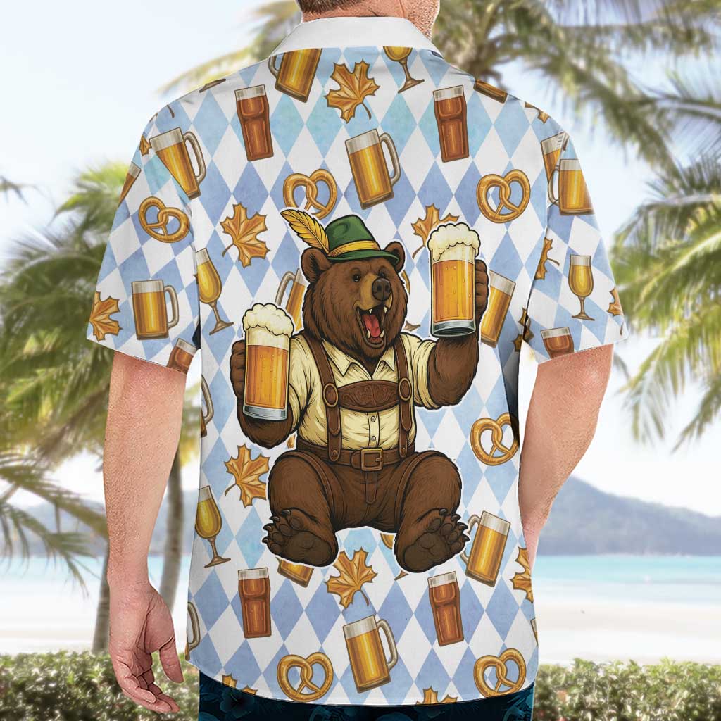 Funny Beer Oktoberfest Hawaiian Shirt Ich Bin Nur Wegen Dem Bier Hier - Wonder Print Shop