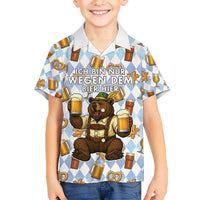 Funny Beer Oktoberfest Hawaiian Shirt Ich Bin Nur Wegen Dem Bier Hier - Wonder Print Shop