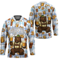Funny Beer Oktoberfest Hockey Jersey Ich Bin Nur Wegen Dem Bier Hier - Wonder Print Shop