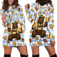 Funny Beer Oktoberfest Hoodie Dress Ich Bin Nur Wegen Dem Bier Hier - Wonder Print Shop