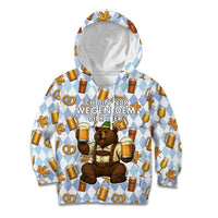Funny Beer Oktoberfest Kid Hoodie Ich Bin Nur Wegen Dem Bier Hier - Wonder Print Shop