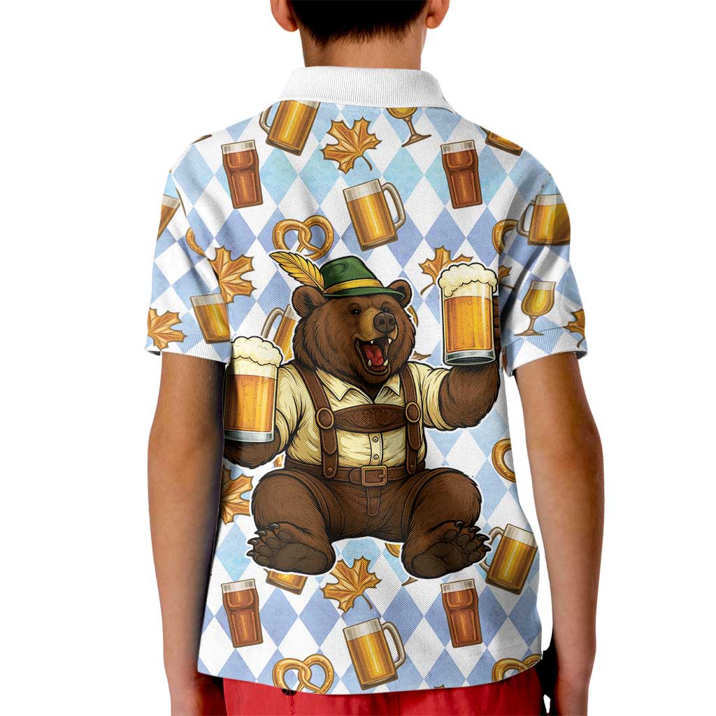 Funny Beer Oktoberfest Kid Polo Shirt Ich Bin Nur Wegen Dem Bier Hier - Wonder Print Shop