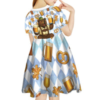 Funny Beer Oktoberfest Kid Short Sleeve Dress Ich Bin Nur Wegen Dem Bier Hier - Wonder Print Shop
