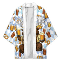 Funny Beer Oktoberfest Kimono Ich Bin Nur Wegen Dem Bier Hier - Wonder Print Shop