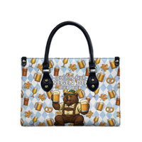 Funny Beer Oktoberfest Leather Bag Ich Bin Nur Wegen Dem Bier Hier - Wonder Print Shop