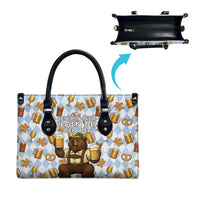 Funny Beer Oktoberfest Leather Bag Ich Bin Nur Wegen Dem Bier Hier - Wonder Print Shop