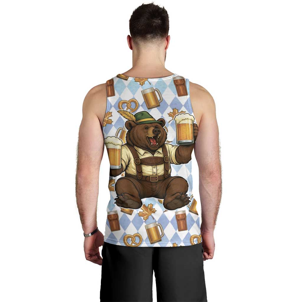 Funny Beer Oktoberfest Men Tank Top Ich Bin Nur Wegen Dem Bier Hier - Wonder Print Shop