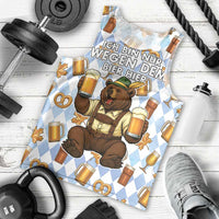 Funny Beer Oktoberfest Men Tank Top Ich Bin Nur Wegen Dem Bier Hier - Wonder Print Shop