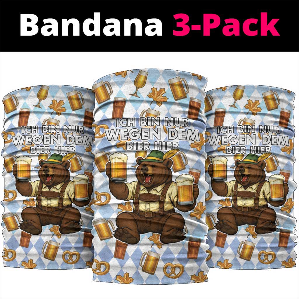 Funny Beer Oktoberfest Neck Gaiter Ich Bin Nur Wegen Dem Bier Hier - Wonder Print Shop