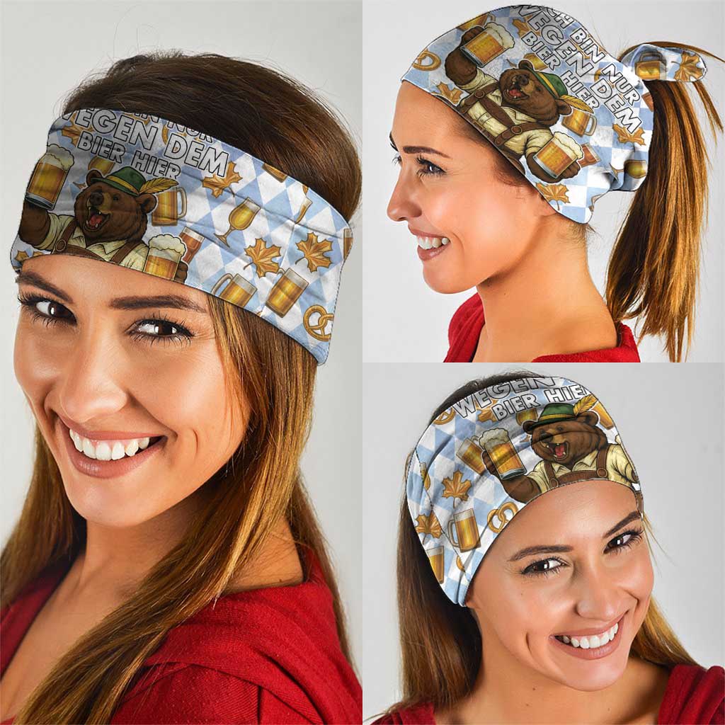 Funny Beer Oktoberfest Neck Gaiter Ich Bin Nur Wegen Dem Bier Hier - Wonder Print Shop
