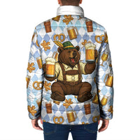 Funny Beer Oktoberfest Padded Jacket Ich Bin Nur Wegen Dem Bier Hier - Wonder Print Shop