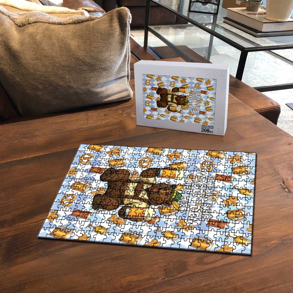 Funny Beer Oktoberfest Puzzle Ich Bin Nur Wegen Dem Bier Hier - Wonder Print Shop