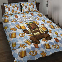 Funny Beer Oktoberfest Quilt Bed Set Ich Bin Nur Wegen Dem Bier Hier - Wonder Print Shop