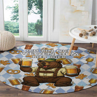 Funny Beer Oktoberfest Round Carpet Ich Bin Nur Wegen Dem Bier Hier - Wonder Print Shop