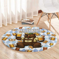 Funny Beer Oktoberfest Round Carpet Ich Bin Nur Wegen Dem Bier Hier - Wonder Print Shop