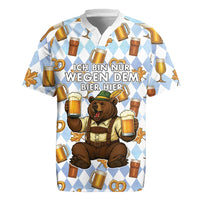 Funny Beer Oktoberfest Rugby Jersey Ich Bin Nur Wegen Dem Bier Hier - Wonder Print Shop