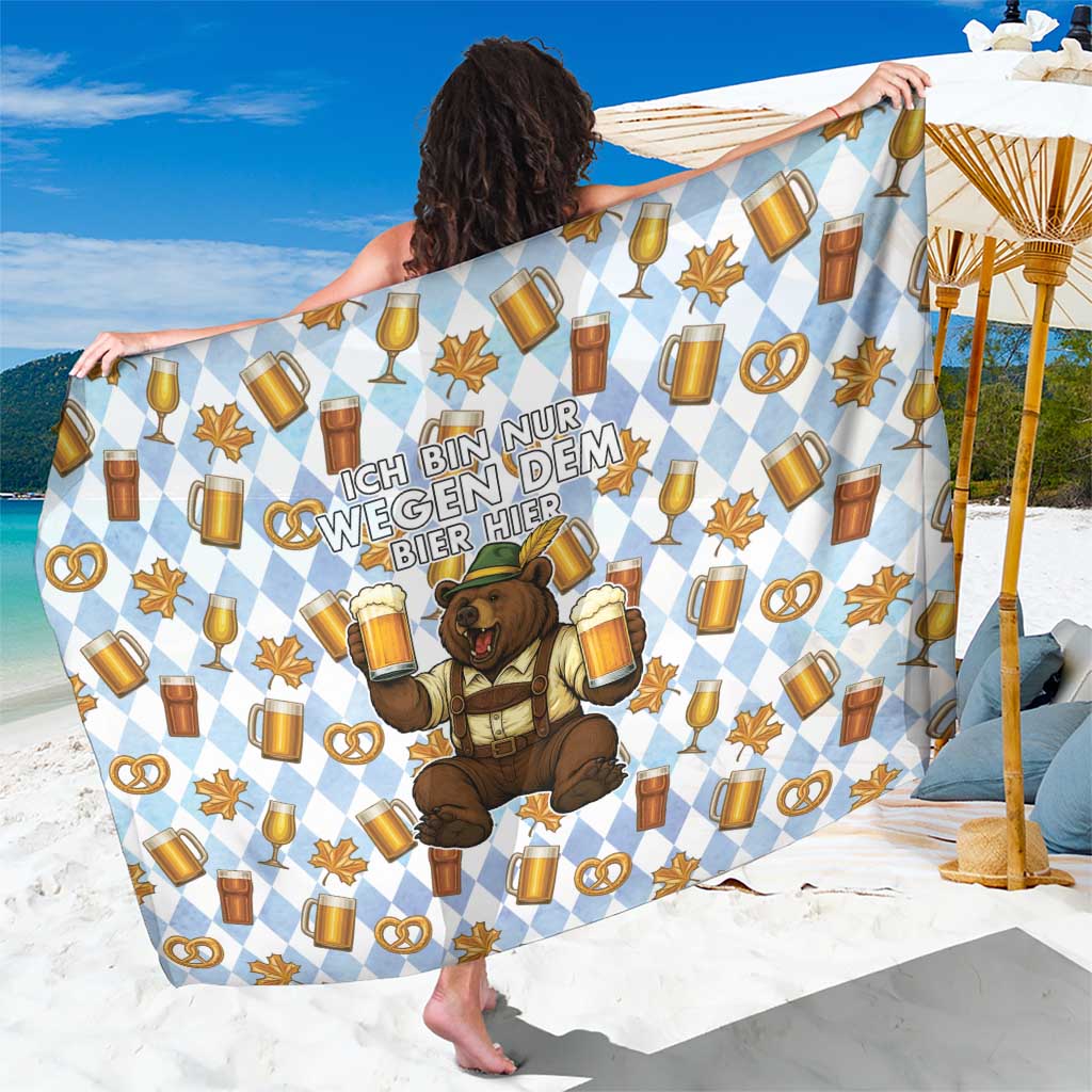 Funny Beer Oktoberfest Sarong Ich Bin Nur Wegen Dem Bier Hier - Wonder Print Shop