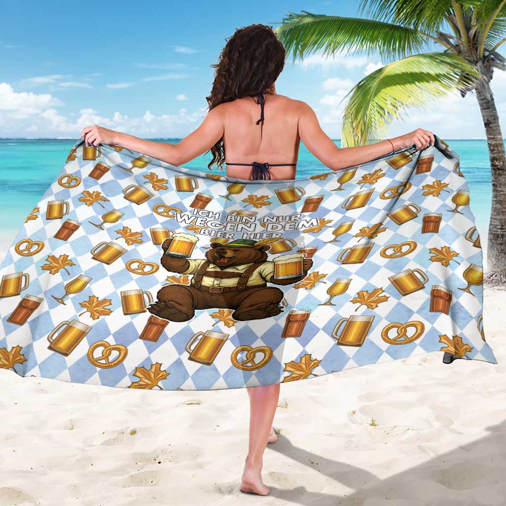 Funny Beer Oktoberfest Sarong Ich Bin Nur Wegen Dem Bier Hier - Wonder Print Shop
