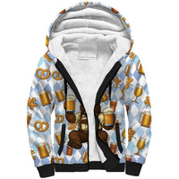 Funny Beer Oktoberfest Sherpa Hoodie Ich Bin Nur Wegen Dem Bier Hier - Wonder Print Shop