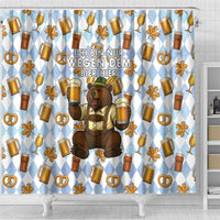 Funny Beer Oktoberfest Shower Curtain Ich Bin Nur Wegen Dem Bier Hier - Wonder Print Shop