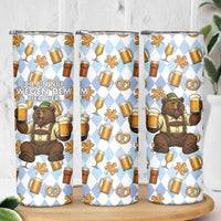 Funny Beer Oktoberfest Skinny Tumbler Ich Bin Nur Wegen Dem Bier Hier - Wonder Print Shop