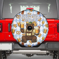 Funny Beer Oktoberfest Spare Tire Cover Ich Bin Nur Wegen Dem Bier Hier - Wonder Print Shop