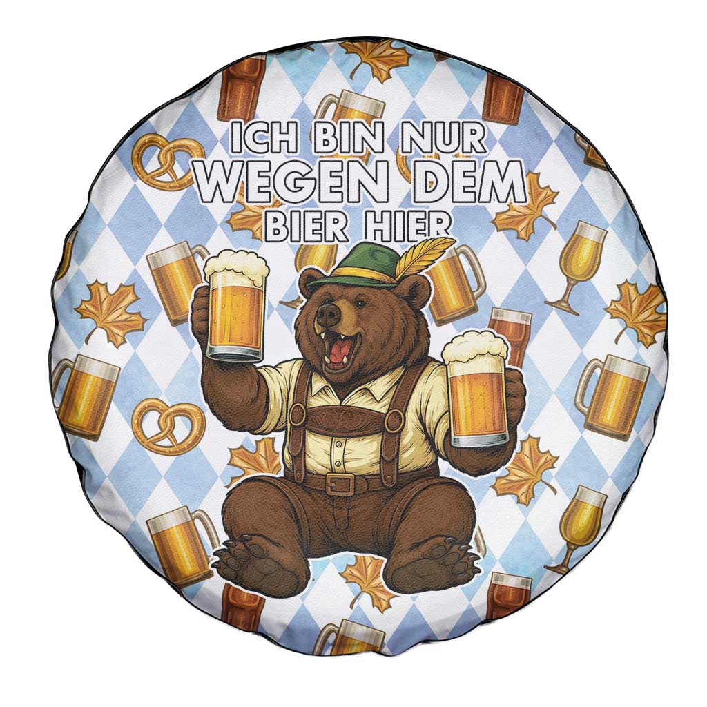 Funny Beer Oktoberfest Spare Tire Cover Ich Bin Nur Wegen Dem Bier Hier - Wonder Print Shop