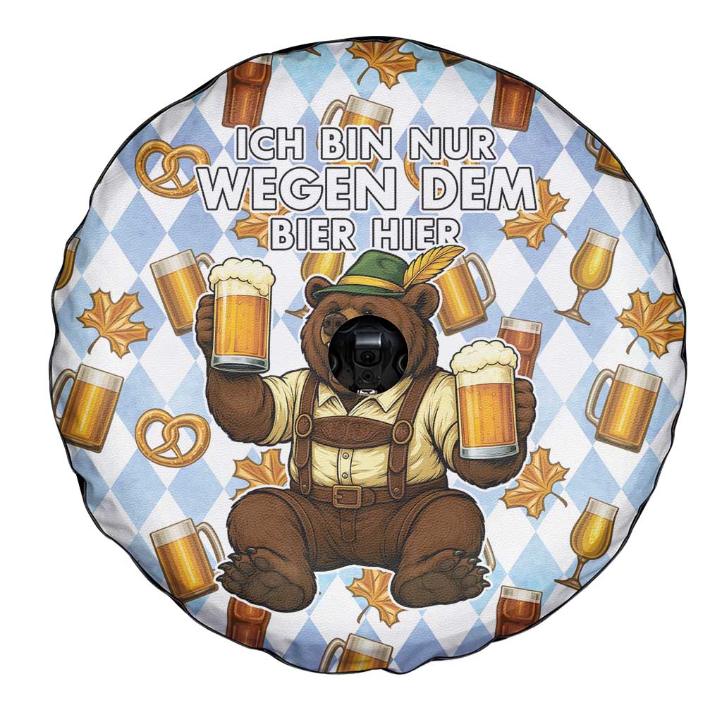 Funny Beer Oktoberfest Spare Tire Cover Ich Bin Nur Wegen Dem Bier Hier - Wonder Print Shop