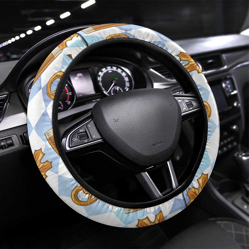 Funny Beer Oktoberfest Steering Wheel Cover Ich Bin Nur Wegen Dem Bier Hier - Wonder Print Shop