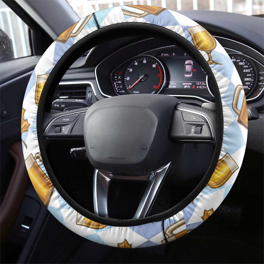 Funny Beer Oktoberfest Steering Wheel Cover Ich Bin Nur Wegen Dem Bier Hier - Wonder Print Shop