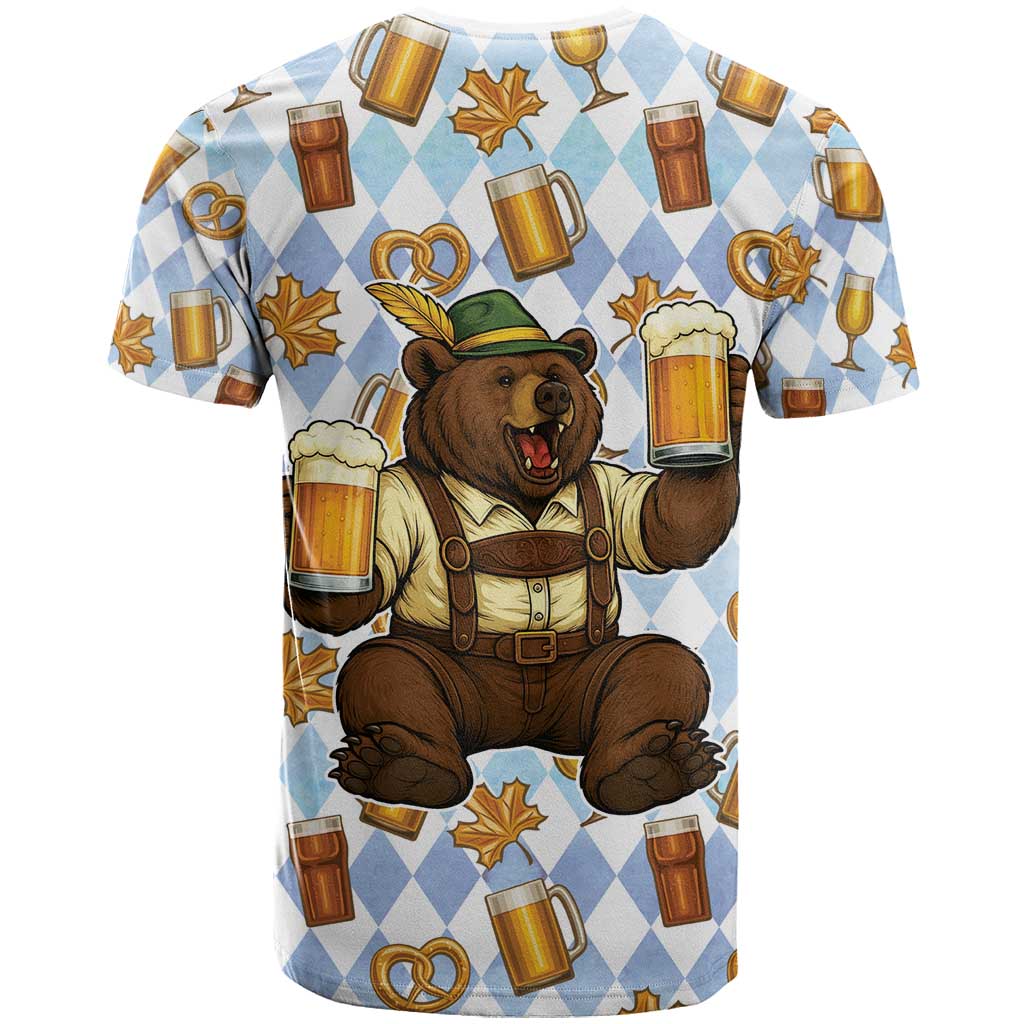 Funny Beer Oktoberfest T Shirt Ich Bin Nur Wegen Dem Bier Hier - Wonder Print Shop