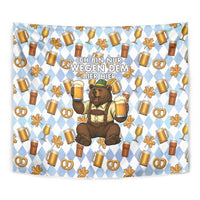 Funny Beer Oktoberfest Tapestry Ich Bin Nur Wegen Dem Bier Hier - Wonder Print Shop