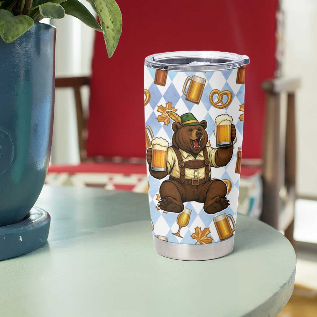 Funny Beer Oktoberfest Tumbler Cup Ich Bin Nur Wegen Dem Bier Hier - Wonder Print Shop