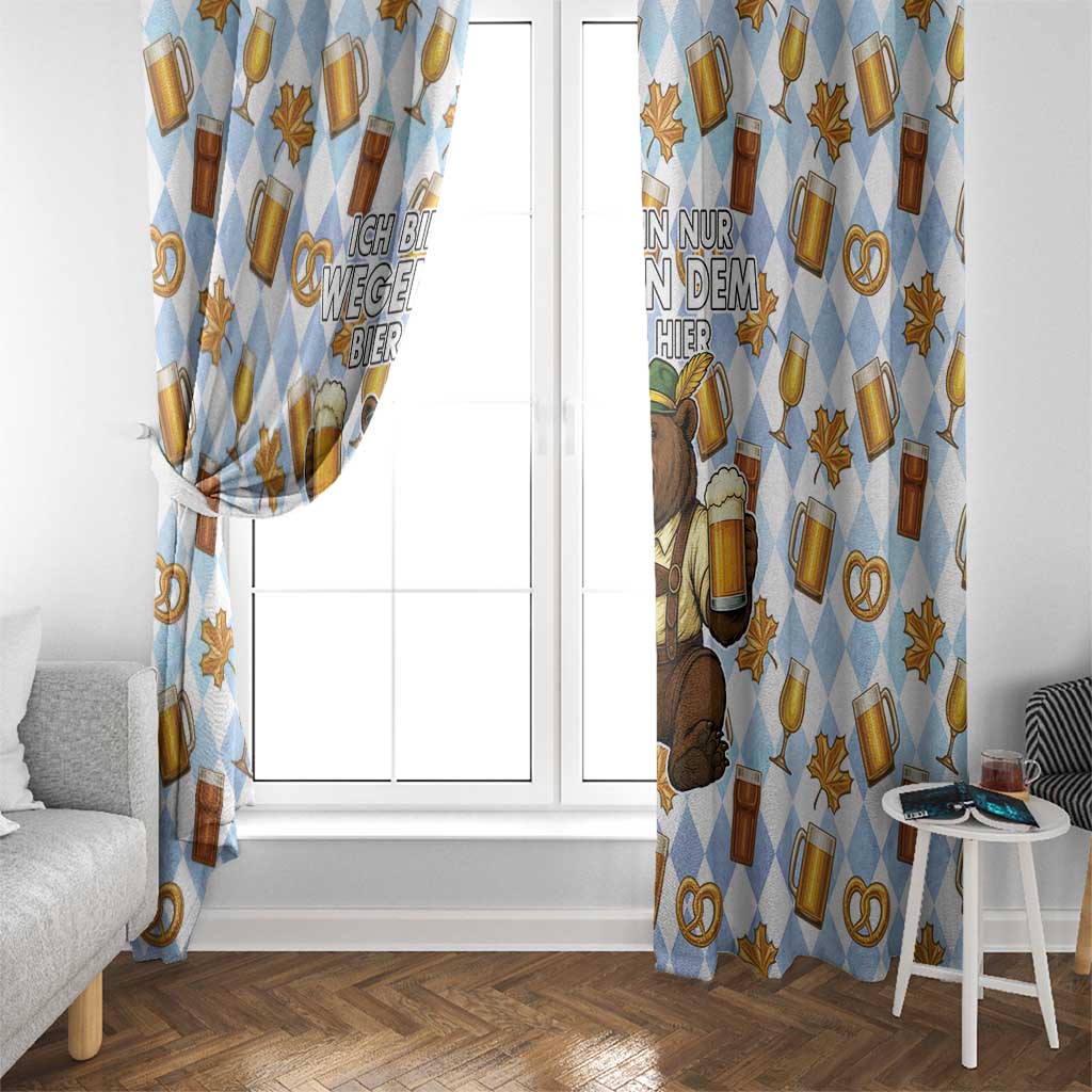 Funny Beer Oktoberfest Window Curtain Ich Bin Nur Wegen Dem Bier Hier - Wonder Print Shop