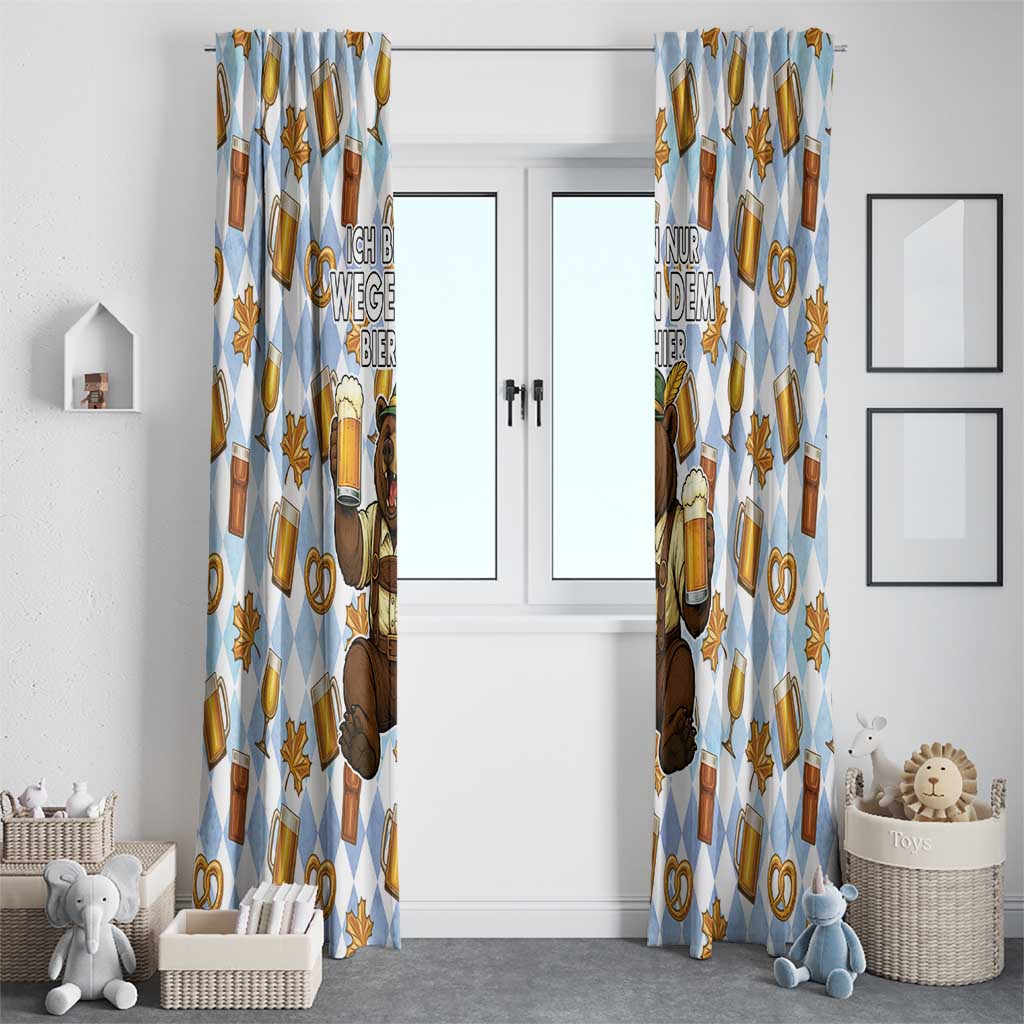 Funny Beer Oktoberfest Window Curtain Ich Bin Nur Wegen Dem Bier Hier - Wonder Print Shop