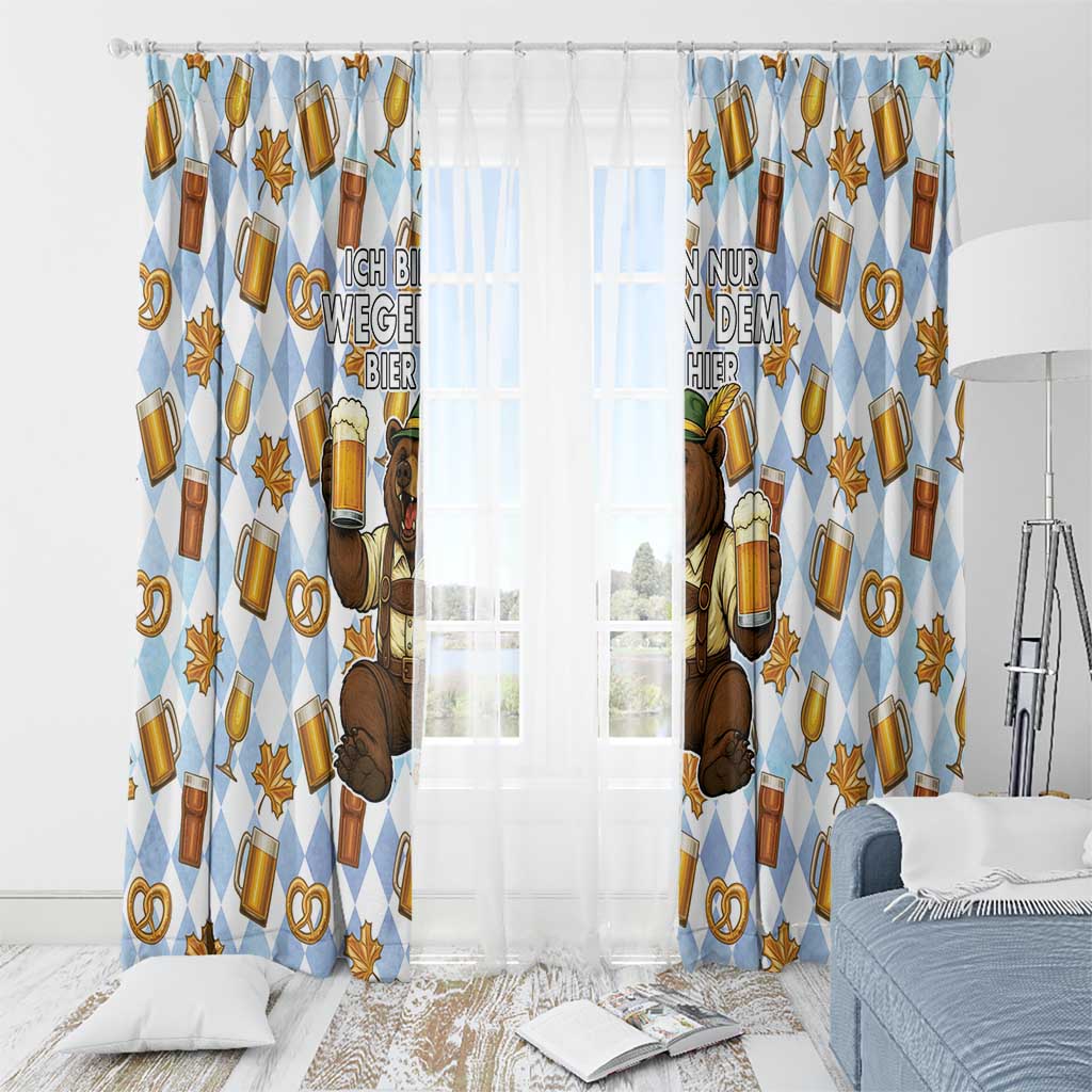 Funny Beer Oktoberfest Window Curtain Ich Bin Nur Wegen Dem Bier Hier - Wonder Print Shop