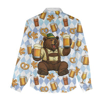 Funny Beer Oktoberfest Women Casual Shirt Ich Bin Nur Wegen Dem Bier Hier - Wonder Print Shop