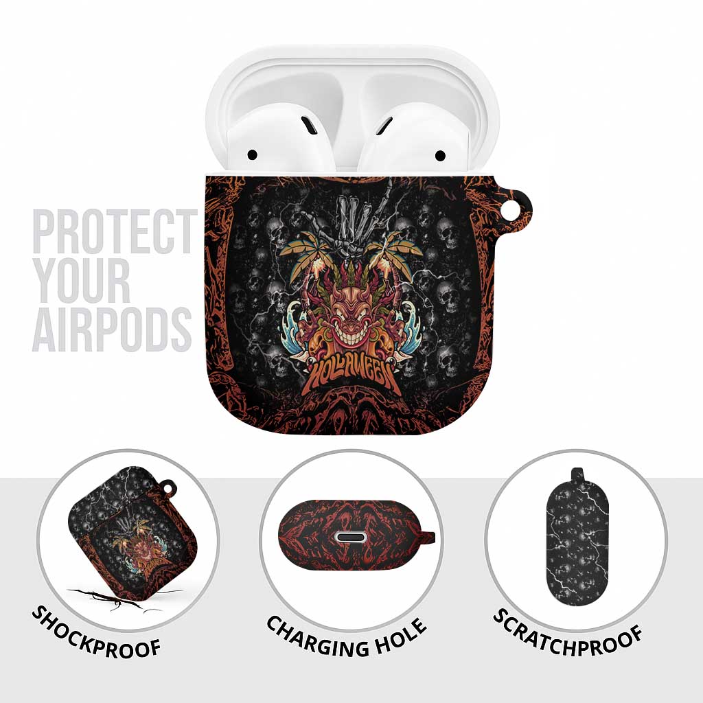 Aloha Halloween AirPods Case Horror Tiki Heavy Metal Style - Wonder Print Shop