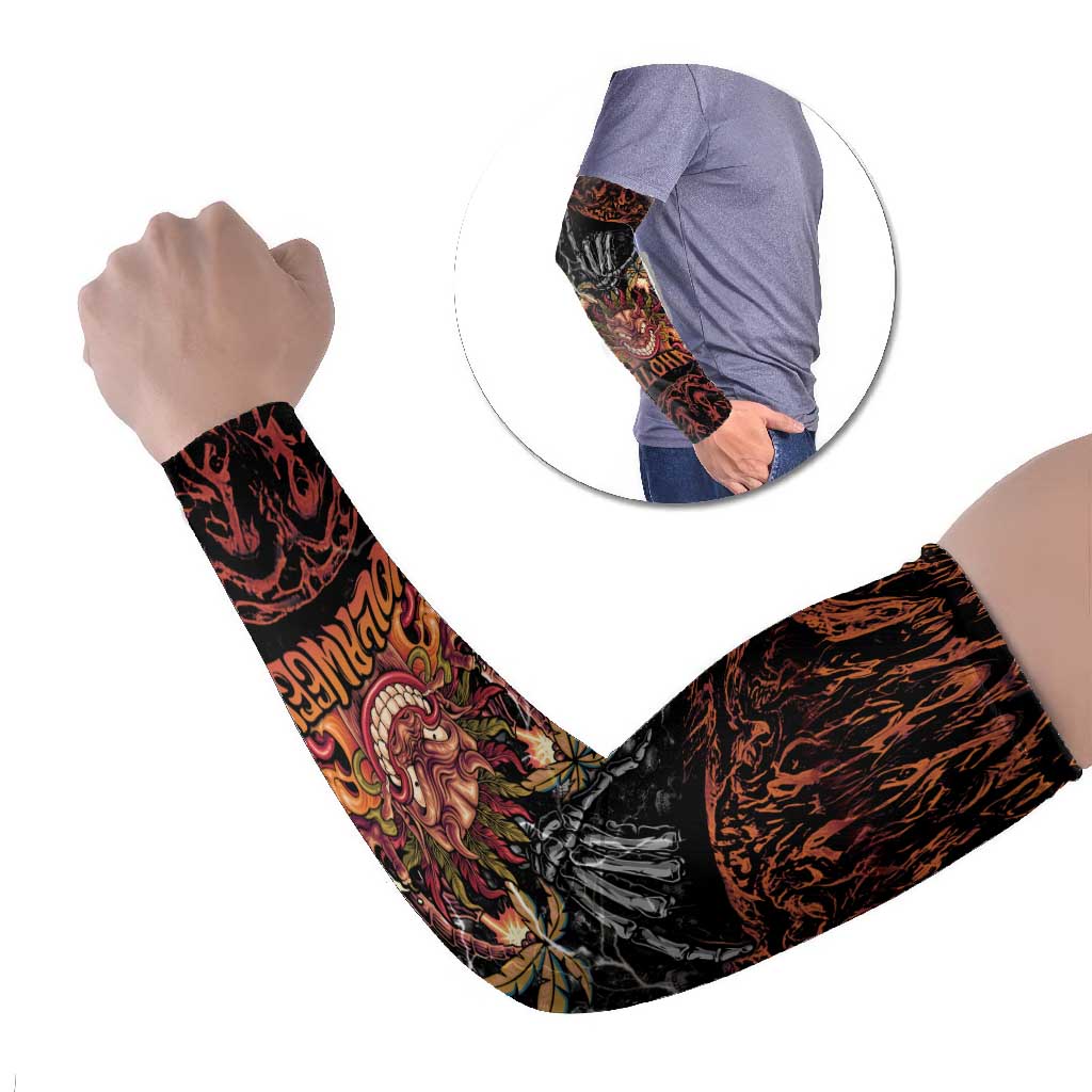 Aloha Halloween Arm Sleeves Horror Tiki Heavy Metal Style - Wonder Print Shop